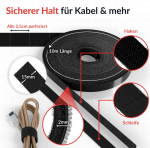 Label-the-cable LTC Velcro role Rip Roll 10m For bundling&Arrange black