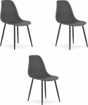 Leobert Krzesło WAT dark / black legs x 3