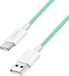 LogiLink USB-A - USB-C 1.0m w green nylon braid - kabel LogiLink USB 2.0 - USB-C 1.0m M/M nylon braid, zielony