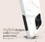 MIO White Marble Magsafe Case Compatible for iPhone 16 Plus, light brown