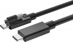 Exsys EX-K1599V-1.5 USB 4 Kabel USB-C with knurled screw at the top - Kabel - Digital/Data