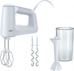 Braun HM 3105 WH - Handmixer - Wei&szlig; - Kunststoff - Edelstahl - 500 W