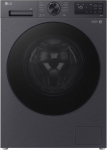 LG | Washing machine | F2X50S9TBB | Energy efficiency class A | Front loading | Washing capacity 9 kg | 1200 RPM | Depth 48 cm | Width 60 cm | Display | LED | Steam function | Direct drive | Wi-Fi | Matte Black