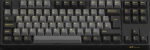 AKKO Black & Gold 5087S V1 Gaming Tastatur, RGB &ndash; Akko V3 Cream Blue Pro Switches, ISO DE, schwarz & gold