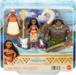Mattel Disney Dolls: Disney Vaiana Small Dolls - Disney Vaiana Mini Dolls Set with 4 Characters (JLN21)