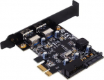 SilverStone SST-EC04-E PCIe card for 2 int./ext. USB-3.0-Ports