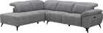 Corner sofa HAMID LC, electric recliner, grey