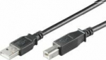 MicroConnect USB2.0 A-B 1.8m M-M, Black, Hi-Speed Cable