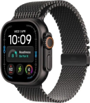 Apple Smartwatch Watch Ultra 4 GPS + Cellular, envelope 49mm z titanium in black, black Milanese bracelet - size M
