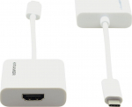 Kramer Electronics Kramer ADC-U31C/HF | Male/Female Adapter | USB-C - HDMI | Max 3840x2160 60Hz 4:4:4 | Vit | 15cm