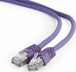 Gembird RJ-45/RJ-45, kat.6A, S/FTP, fioletowy, 2m (PP6A-LSZHCU-V-2M)