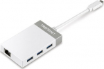 TRENDnet Hub USB-C to Gigabit Ethernet and 3x USB 3.0