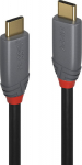 Lindy 1M Usb 3.2 Type C Cable, 5A, Pd, Anthra Line