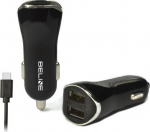 Beline Car Charger 2xUSB + USB-C 2.1A czarna