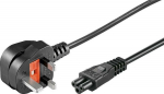 MicroConnect Power Cord UK - C5 1m Black, Power UK Type G to C5