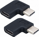 PremiumCord PremiumCord Adapter USB-C/male - C/female zahnut&yacute; 90&deg;
