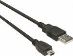 Kabel USB PremiumCord USB-A - miniUSB 0.5 m Czarny (ku2m05a)