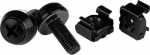 StarTech.com 50 PKG M6 SCREWS + CAGE NUTS, M6 CAGE NUTS M6X12MM BLACK
