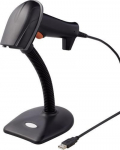 Renkforce 2D Barcode Scanner Wired 1D Laser Black handheld scanner USB