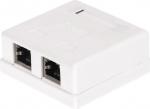 Netrack RJ45x2 Jack & Box white