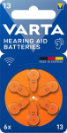 1x6 Varta Hearing Aid Batteries Type 13 24606101416