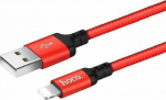 Kabel USB Foxconn USB-A - USB-C 1 m Red Black (17461-MP)