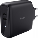 Trust maxo - Netzteil - 65 Watt - 3 A - PD 3.0 - 2 Ausgabeanschlussstellen (USB-C)