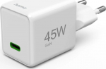 Hama supermini 45W GaN PD/QC 1x USB-C white - Charger | USB-C | Power Delivery/Quick Charge | 45W | White