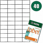 Biurfol LABELS A4 IGEPA 52.5 X 29.7 MM BIAŁE (100)