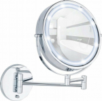 Wenko Cosmetic Mirror Power-Loc LUMI Wall-mounted Cosmetic Mirror with Backlight LED, magnification x5, WENKO