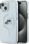 Karl Lagerfeld IML K&CH Heads Metal Frame MagSafe Case for iPhone 14 / Transparent