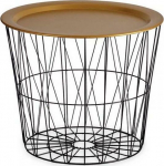 Gift Decor Black Gold Table Metal (52 x 40 x 52 cm)