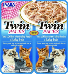 INABA CAT Twin Tuna with Chicken and Scallops in Broth &ndash; cat treat &ndash; 2x40g