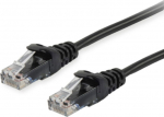 Equip Patchkabel Cat6A U/UTP 2xRJ45 0.15m black LSZH polybag