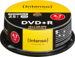 1x25 Intenso DVD+R 4.7GB 16x Speed Cakebox printable