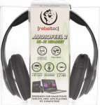 Rebeltec Stereo headset with microphone, 4pin mini jack AUDIOFEEL2 BLACK