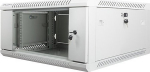 Lanberg Wall-mounted cabinet installation 19 cali 4U 600X600mm szara (drzwi szklane)