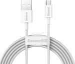 Cable USB Baseus USB-A - microUSB 2 m White (BSU2825WHT)