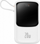 Powerbank Baseus Qpow Digital Display Lightning 10000mAh White