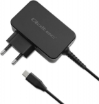Qoltec Loader GaN Power Pro | 1xUSB-C | 65W | 5-20V | 3-3.25A | Czarna