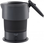 Adler Silicon Travel Kettle | AD 1377 | Travel Kettle | 600 W | 0.6 L | Silicon | Grey