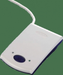 Promag PCR-300, USB - RFID reader, 13.56 MHz (ISO14443, MIFARE), slot, USB (RS232 emulation), dimensions (WxHxD): 65x23x100mm