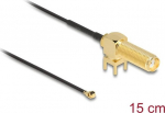 DELOCK Antennenkabel SMA 90&deg; PCB BU for installation I-PEX Inc