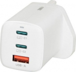 iBOX C-65 White, GaN 65W universal charger UK plug