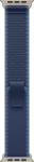 Apple - Smart watch loop - 49 mm, natural titanfinish - size S/M - bl&aring;/light blue - for Watch Herm&egrave;s Series 9, SE 3, Series 10, Series 11, Series 8, Series 9, Ultra 2, Ultra 3