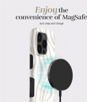 MIO Sandy Zebra Magsafe Case Compatible for iPhone 16 Plus, light brown