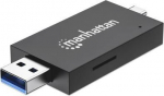 Manhattan USB 3.0 Typ-C/-A Card reader microSD, SD/MMC
