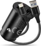 everActive Car Charger CC-25C 2XUSB 12W + kabel USB-C