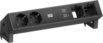 Bachmann DESK2 2x CEE7/3 2xCM 2xUSB Charger 22W schwarz GST