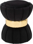 Atmosphera Velvet stool with gold detail, &Oslash; 40 cm